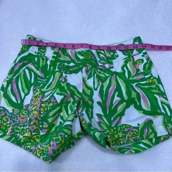 Lilly Pulitzer The Callahan Short Green Printed Size 000 - Picture 6 of 9